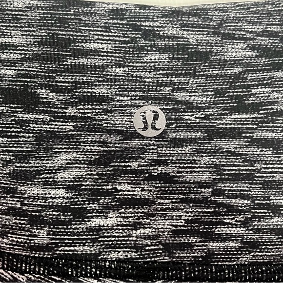 Lululemon Pace Perfect Crop 17" Air Time White Black Size 8 High Rise Run Pocket - Picture 9 of 10